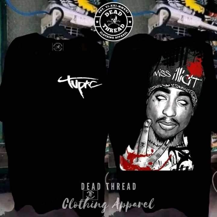 2PAC Tupac Shakur V.5 Vintage Inspired Cotton Loose Clothing T-Shirt for Men tees