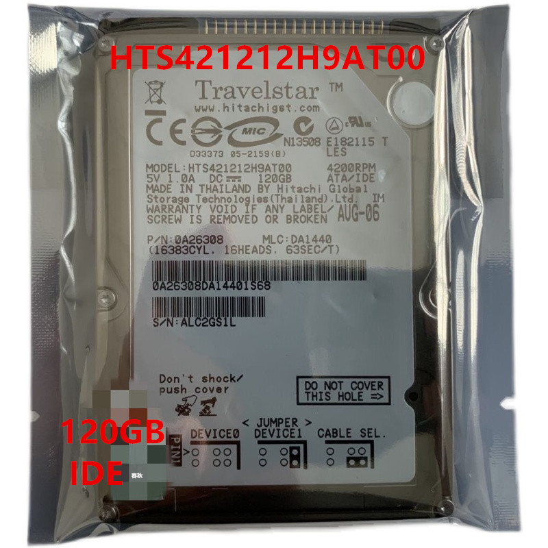 New HDD For Hitai 120GB 2.5" IDE 8MB 5400RPM 9.5MM For Internal Hard sk For Notebook HDD For HTS4212