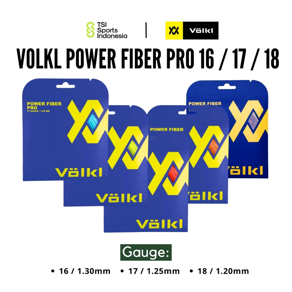 Senar Raket Tenis Volkl POWER FIBER PRO 16 / 17 / 18 String Original