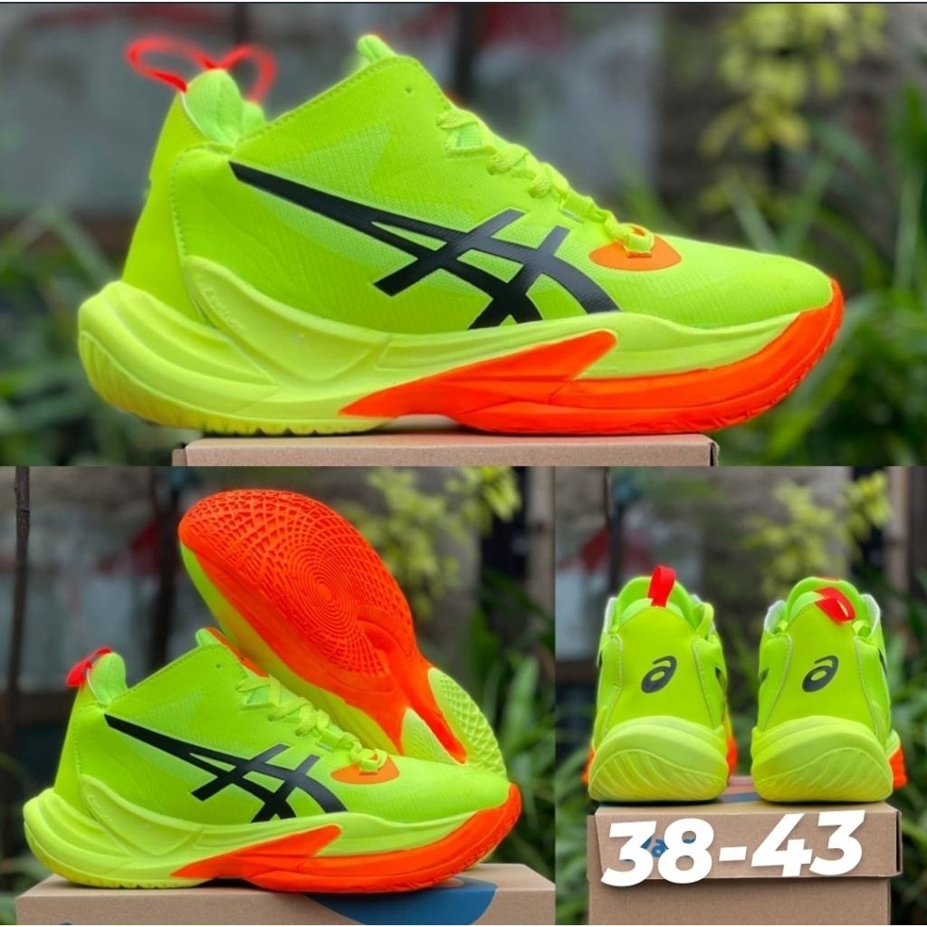 KLEPU.ID Sepatu Voli Pria Hijau Stabilo Metarise Volt Sepatu Voly Cowo Kren 38-43