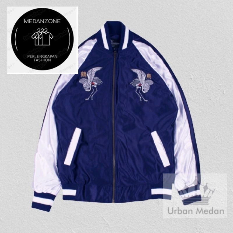 Jaket Sukajan Murayama - Tsuru Tori Vol 2 - Biru putih