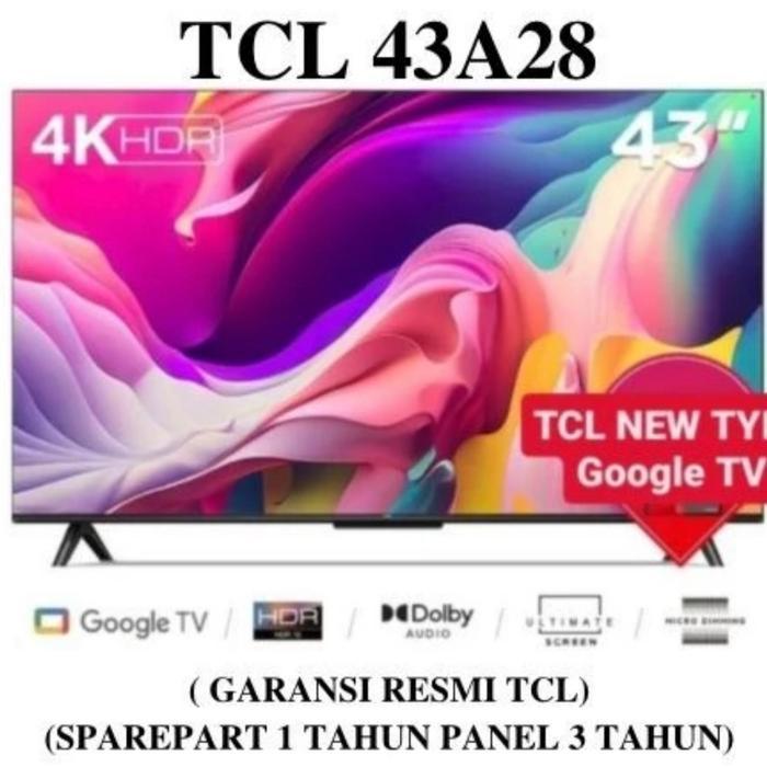 TCL LED SMART ANDROID TV 43" A8 43in 43A8 43inch UHD 4K - NEW-43A28