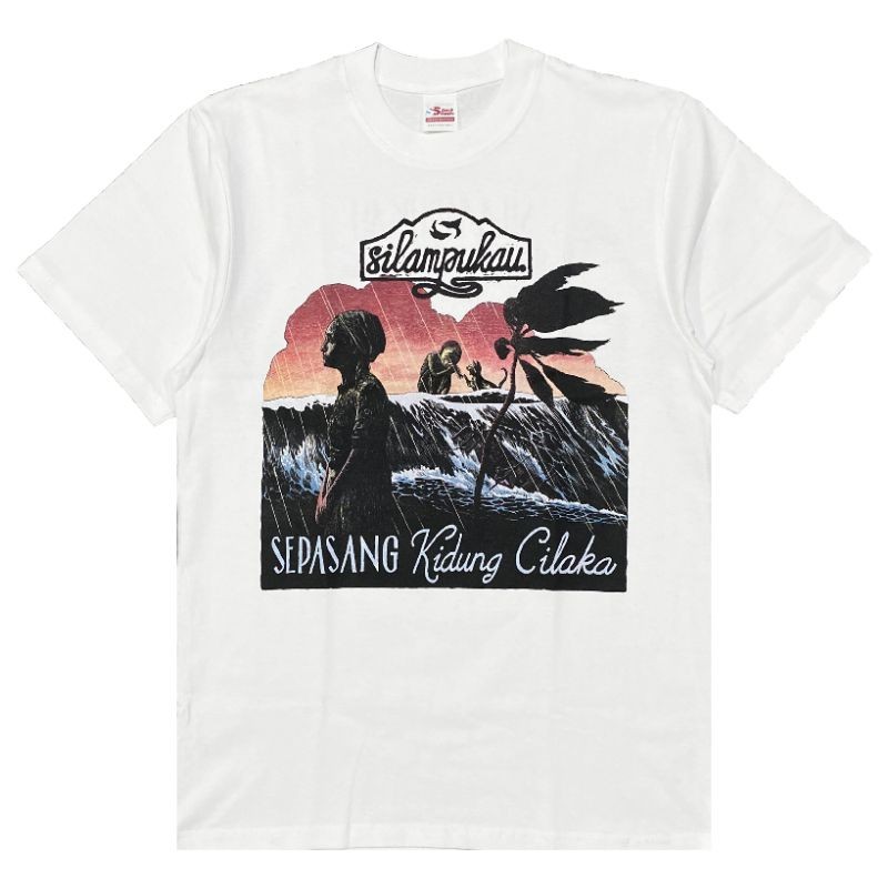 <Kaos Katun> Tshirt SILAMPUKAU - SEPASANG KIDUNG CILAKA White | Silampukau Official Merchandise