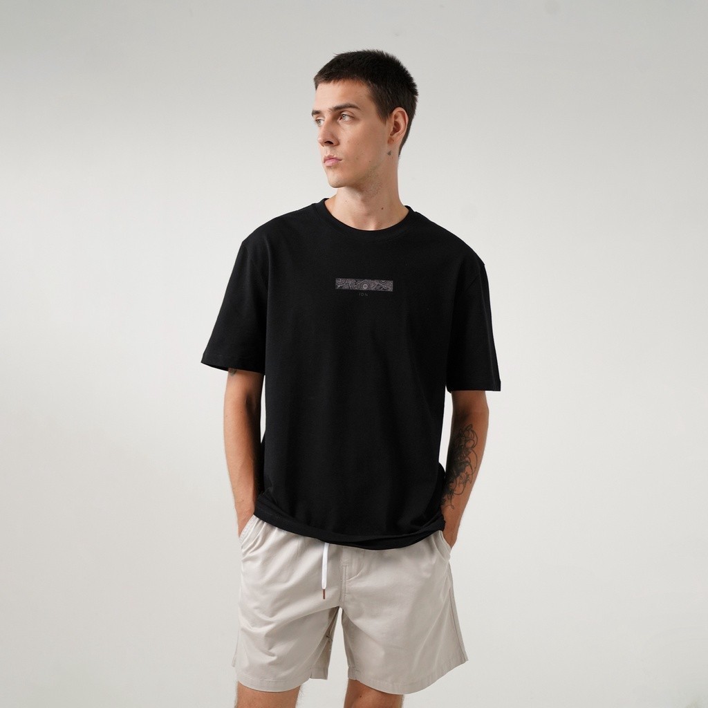 CELCIUS Kaos Lengan Pendek Bordir I31000142C I31000173C Hitam Fashion brand T-shirt Tee