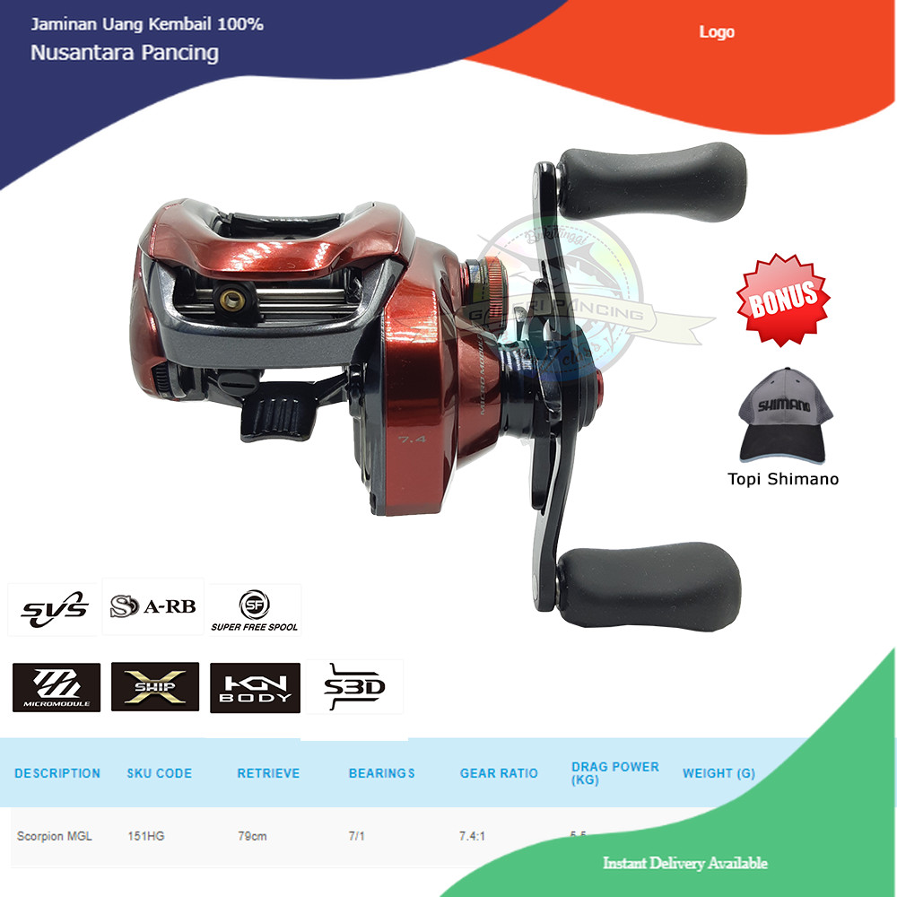 Reel BC Shimano Scorpion MGL 151HG - 2019
