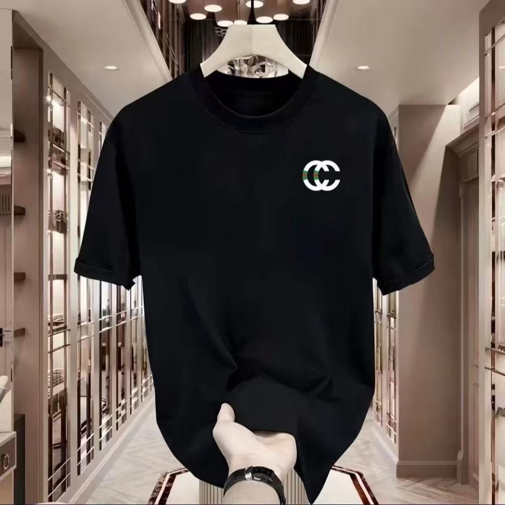 COD Kaos Pria Cotton Premium - Baju Hitam Keren Lengan Pendek Cowok Bahan Katun Lembut Harga Murah T