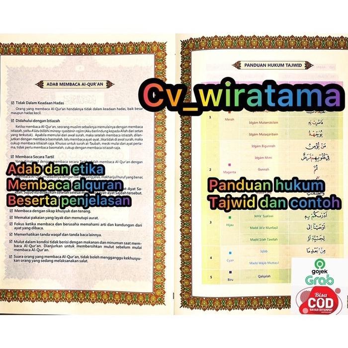 Al Quran Besar Jumbo Lansia A3 Tajwid warna Tanpa Terjemah Non Latin