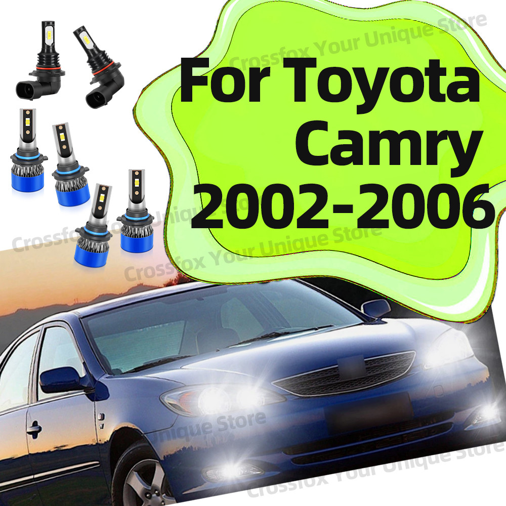 2/6Pcs For Toyota Camry 2002 2003 2004 2005 2006 LED Car Headlight Bulbs High Low Beam 110W 20000LM 