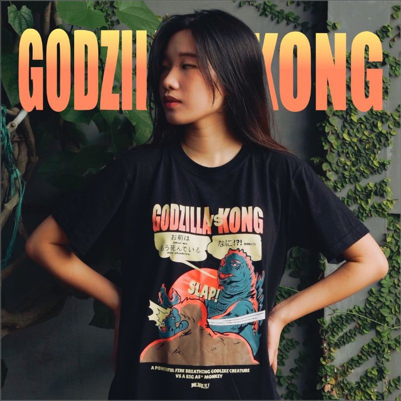 (COD) Baju Kaos Anime Godzilla - Kuruu Godzilla vs Kong Tee