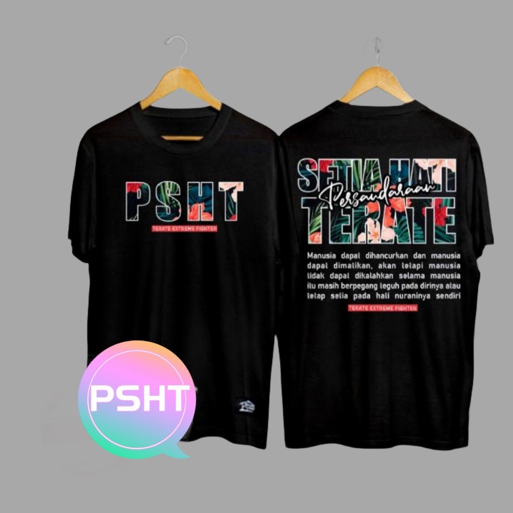 HOT  PSHT KAOS PSHT SIMPLE ELEGAN NEW (KODE A1) nisex hitam dan putih lengan pendek untuk terlihat k