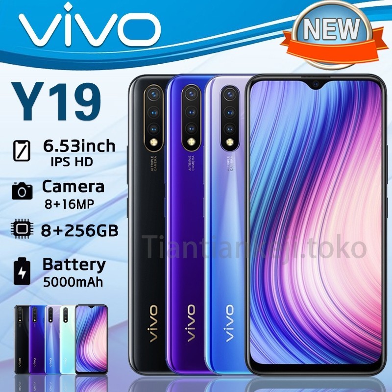 HP Murah VIVO Y19 RAM 8GB /256GB Handphone Smartphone Android/6.53 inch/5000mah/Kamera Depan 16MP