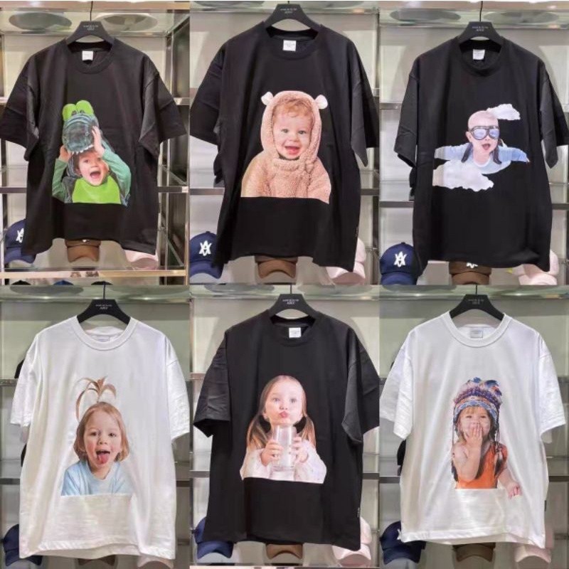 ADLV* Baby Face New Edition Mirror' Tshirt Oversized Korea Baju Kaos Unisex