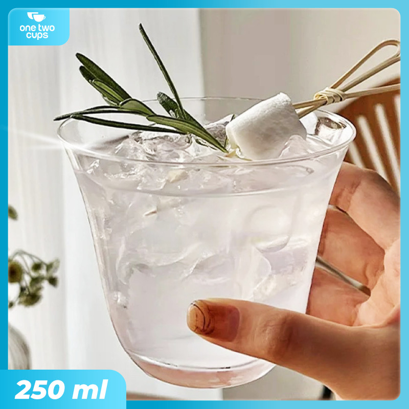 Gelas Whisky Cocktail Wide Mouth Thin Rock Glass 250ml - CG136