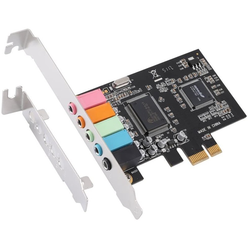 PCIe Sound Card 51, PCI Express Surround Card 3D Stereo Auo with High Sound Performance PC Sound Car