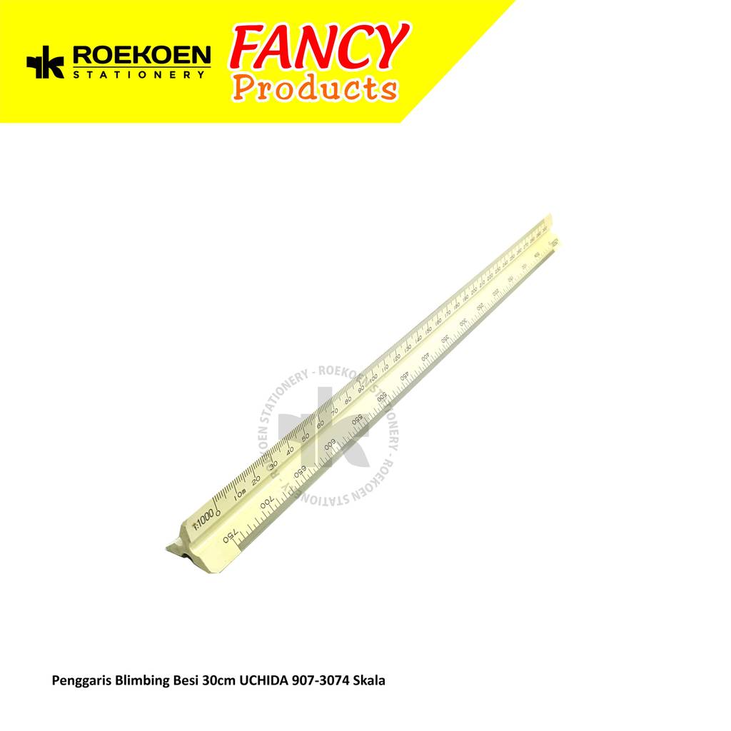 UCHIDA Penggaris Skala Besi 30cm Blimbing 907-3074