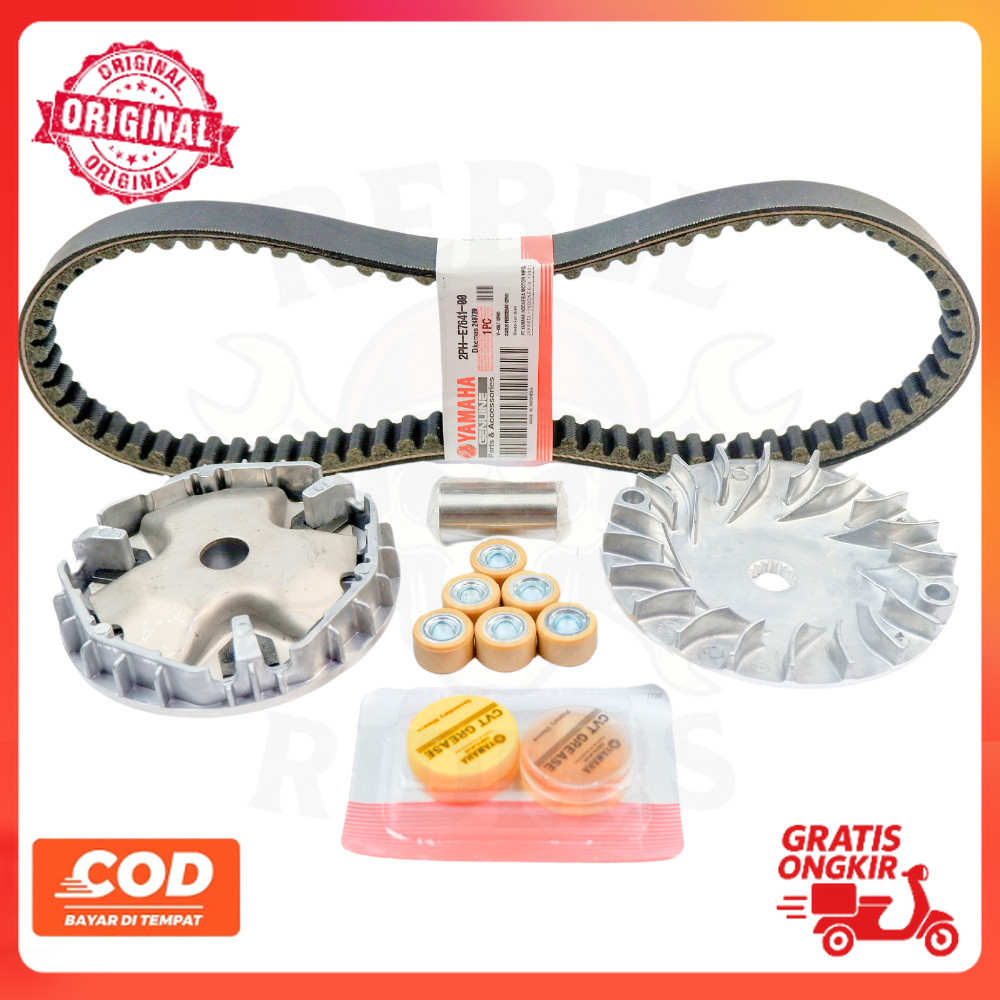 Paket Kirian Mio Sporty - VanBelt Mio Karbu Komplit Paket CVT Mio Sporty 5TL original part motor rid