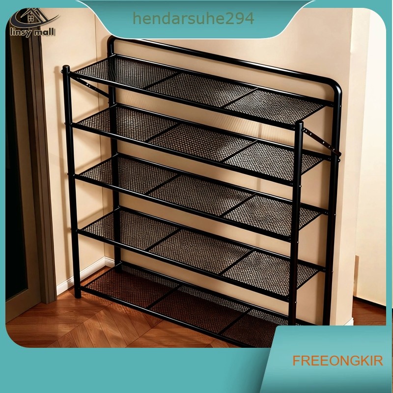 Rak Sepatu Lipat Stainless 3-6 Susun Rak Sandal Baja Karbon Rak Sepatu Penyimpanan portable Kokoh