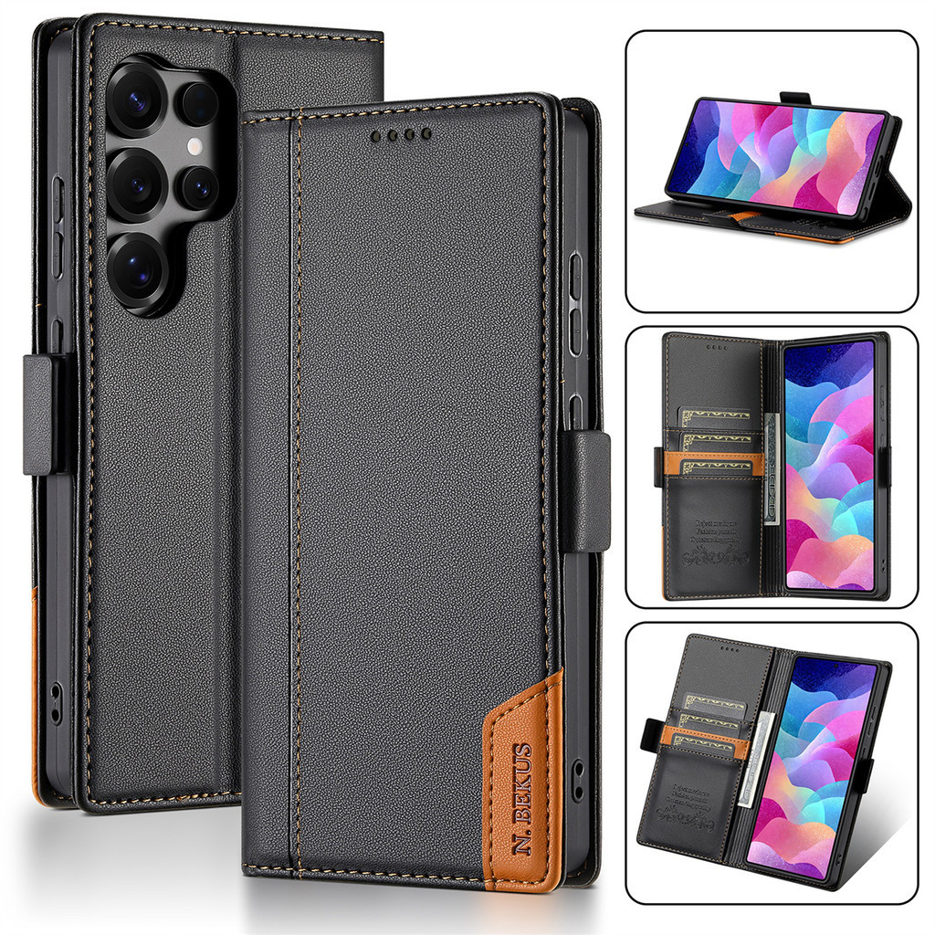 Kasus kartu untuk Samsung s 25 ultra dengan tas dompet penutup slot kartu Samsung s 24 ultra casing 