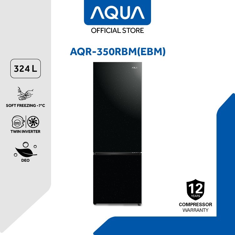 Kulkas AQUA 2 Pintu Freezer Bawah AQR-350RBM
