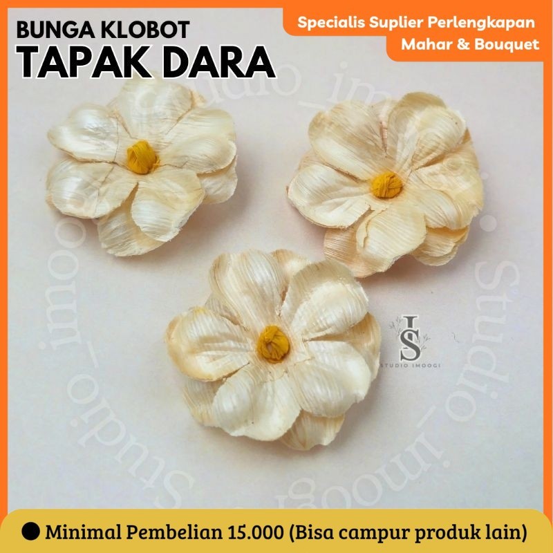 BUNGA KLOBOT TAPAK DARA Bunga kulit jagung bunga klobot jagung hiasan mahar bunga vintage