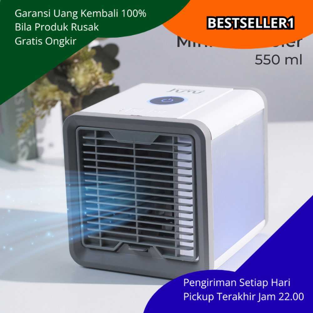 Air Cooler Mini AC USB 550ml Pendingin Ruangan Dengan LED Kipas 3 Kecepatan Sunyi Tanpa Bising Porta