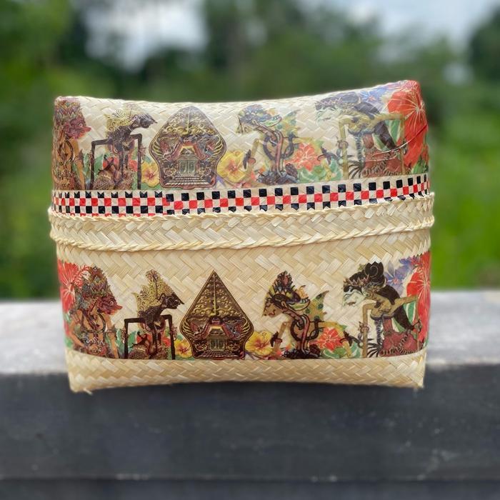 Keben Deco 27cm Keben Pejati Keben Bangli Keben Bambu - motif wayang