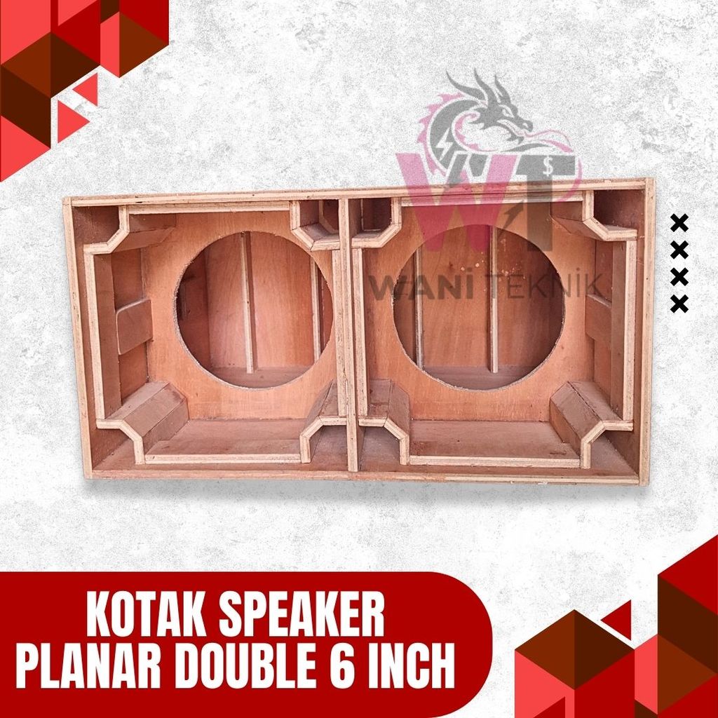 Box Speaker 6 Inch Planar Double Kayu Lapis 9 mm Cocok untuk Speaker dan Projek DIY