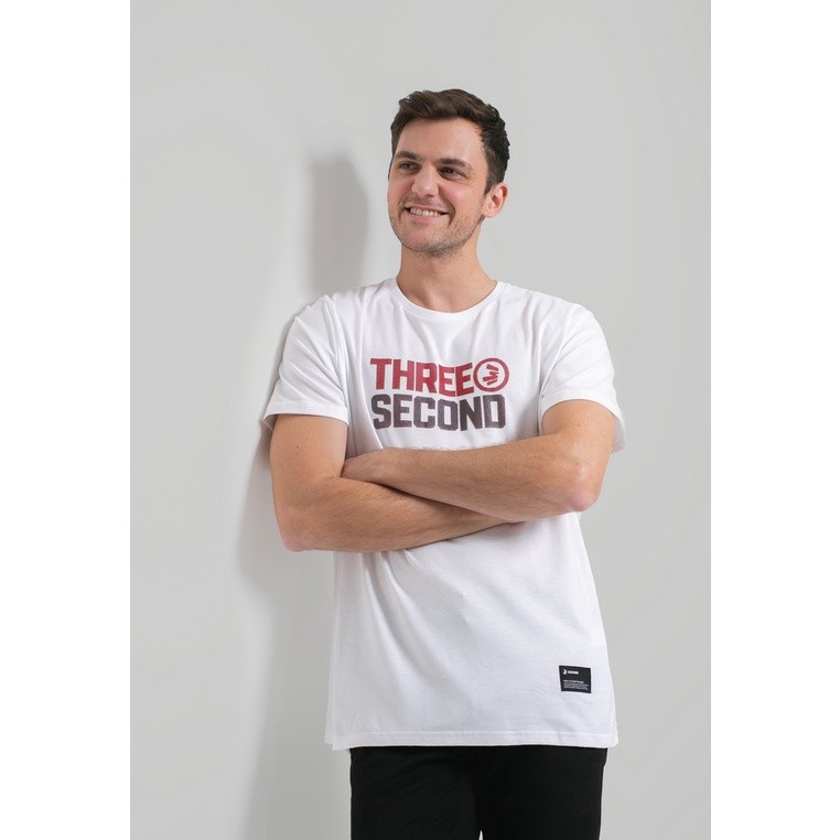 3Second Original Kaos Grapis Logo Lengan Pendek 100% Cotton Combed 30s Katun Tshirt Graphic Tee Pria