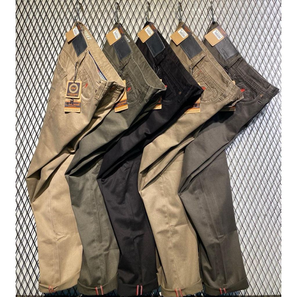 PROMO  [DV LEVEL NINE] Celana Panjang Katun Canvas dv level nine Original / bahan premium