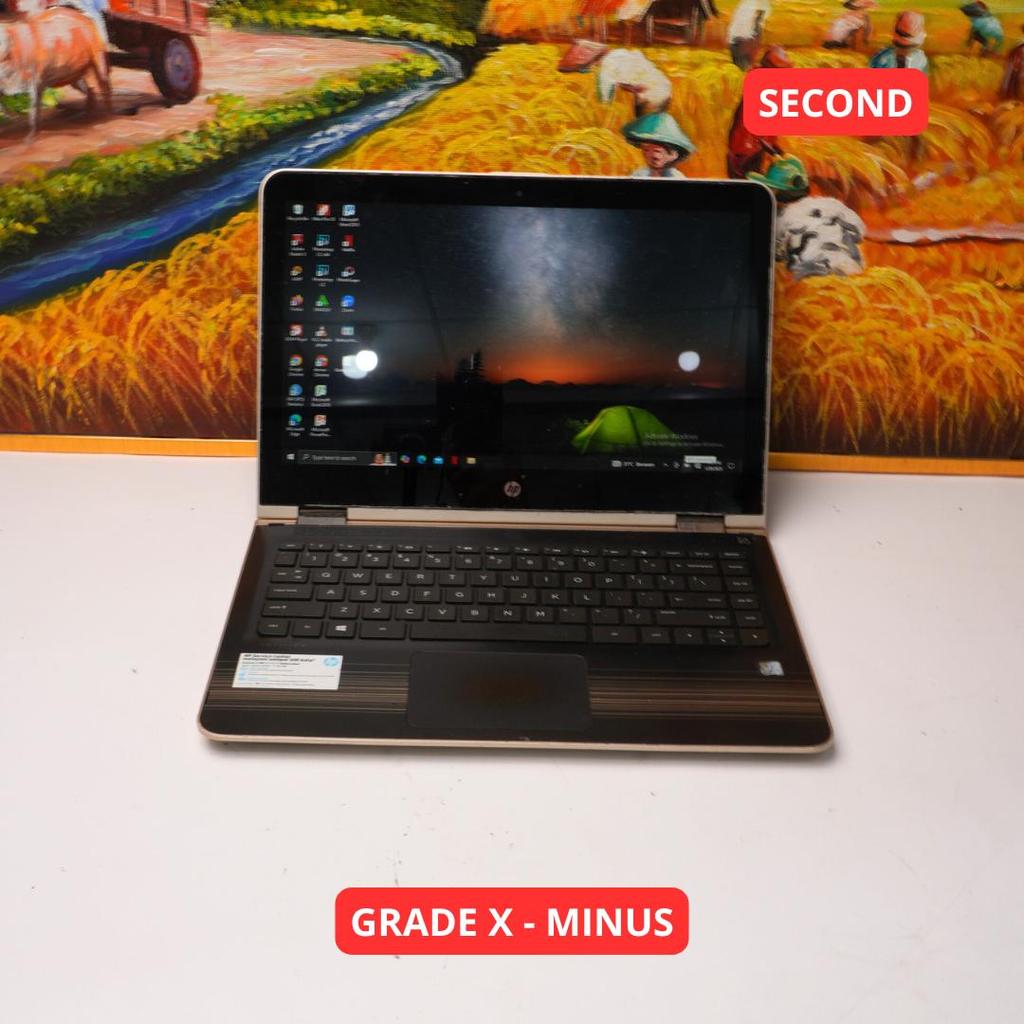 HP PAVILION X360 CONVERTIBLE I3 6100U 4 GB (14") GRADE X - MINUS LAPTOP SECOND ORIGINAL SINAR MUTIAR