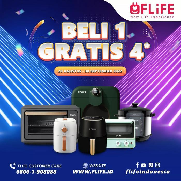 FLIFE Electric Oven 4 Elemen Pemanas 28 Liter Oven Listrik OV-28HX01
