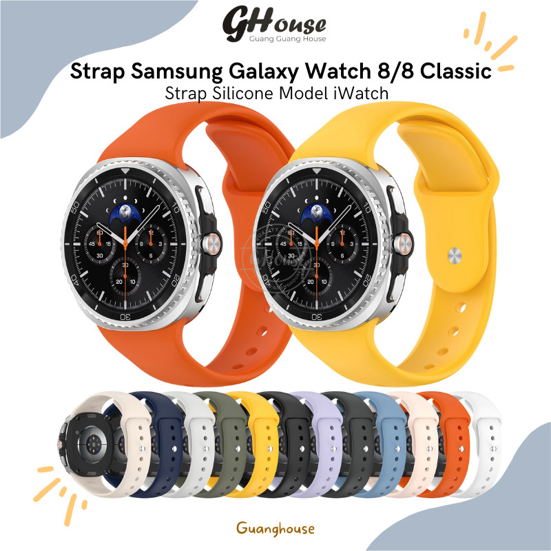 Strap Samsung Galaxy Watch 8/8 Classic 40mm 44mm Silicone Tali Galaxy Watch 8 Series Model Sportband