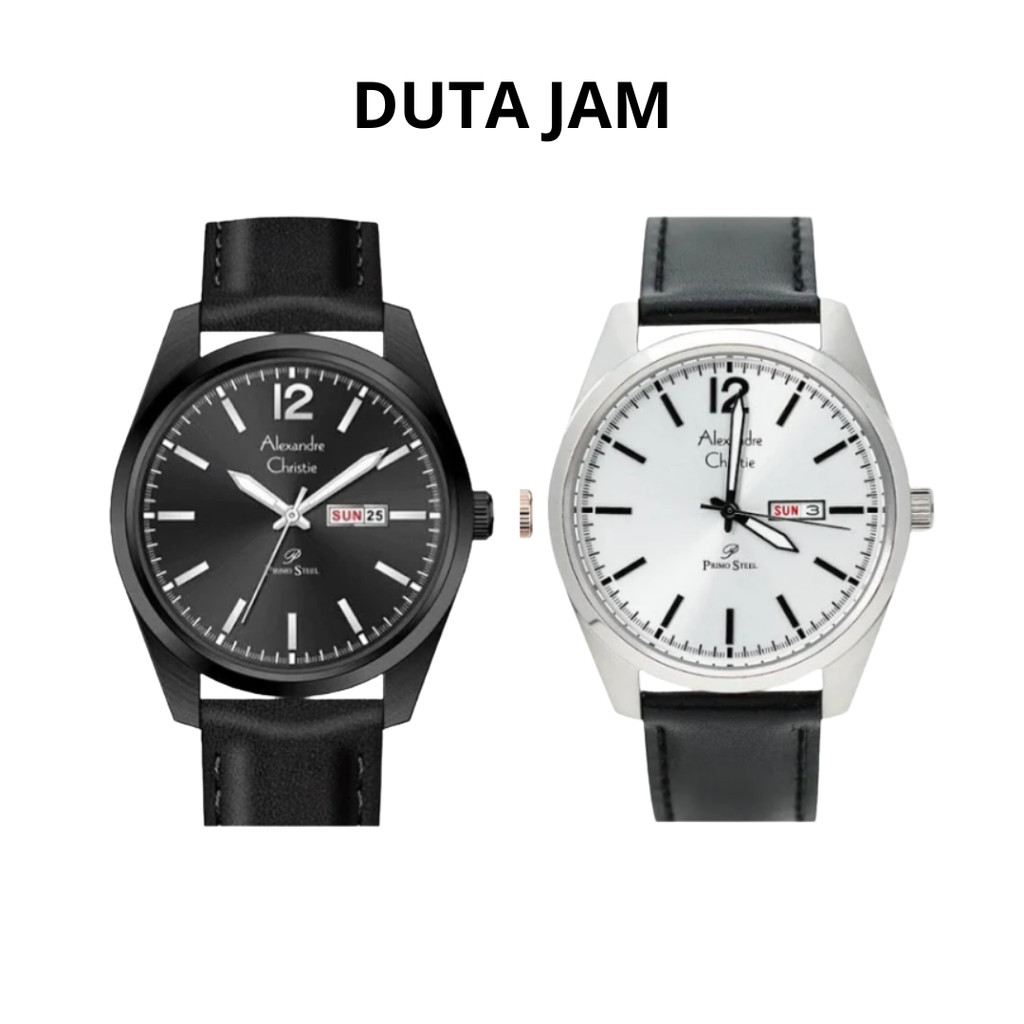 JAM TANGAN PRIA ALEXANDRE CHRISTIE AC1012 AC 1012 MEL ANALOG LEATHER