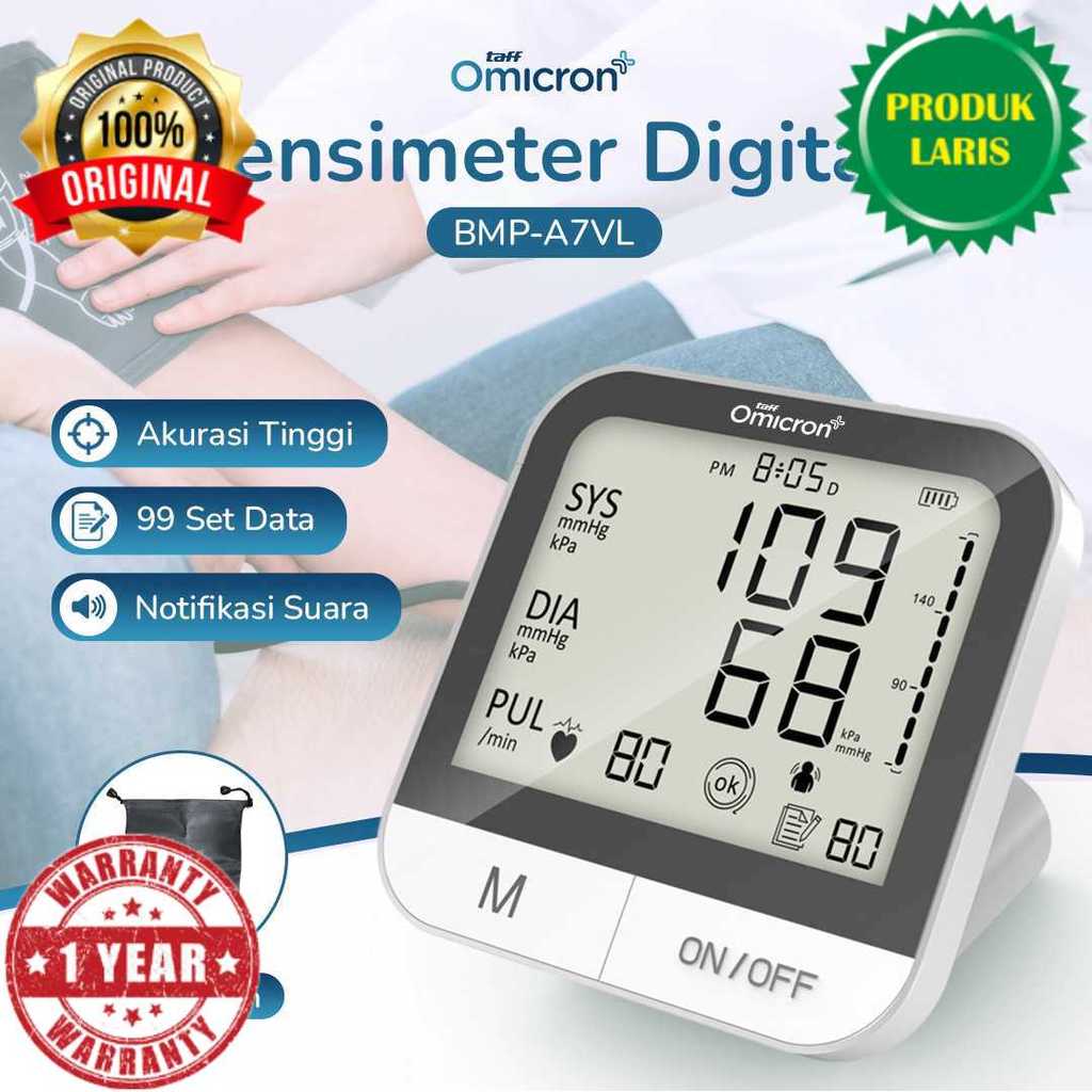 TaffOmicron Tensimeter Digital Pengukur Tekanan Darah English Voice - BMP-A7VL