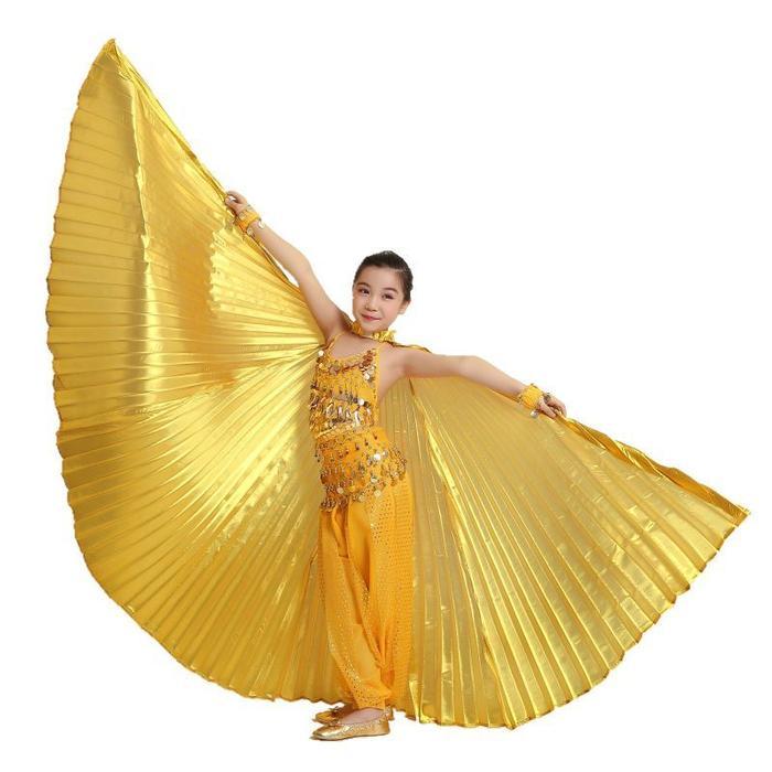 Sayap Malaikat Anak Alat Tari Sayap Malaikat Sayap Kerub Belly Dance - Emas
