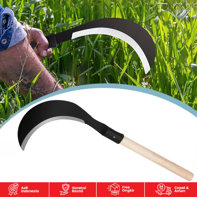 Alat Sabit Baja Ranting Pohon Rumput Arit Padi Pembelah Bambu Pemangkas Pisau Sabit Arit Baja Asli