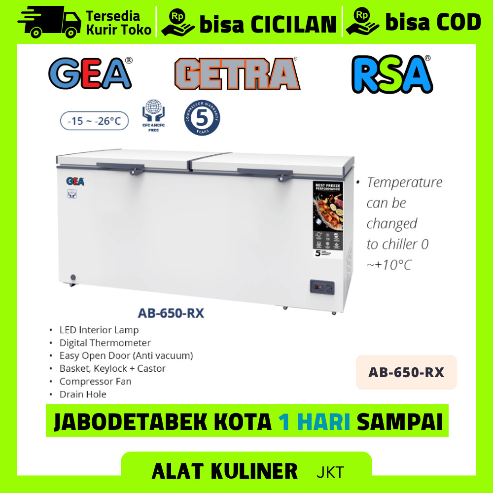Freezer GEA AB-650-RX Chest Freezer 600 L Garansi Resmi