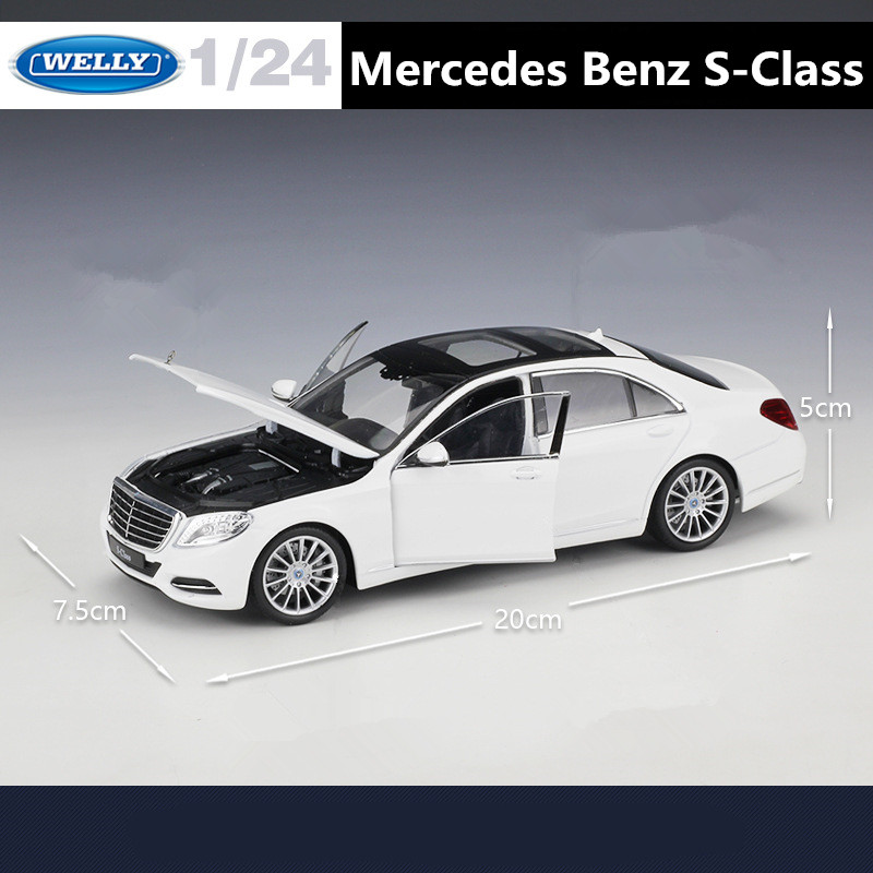 Welly 1:24 Mercedes Benz S-Class S500 Alloy Car Model Diecast Metal Toy Vehicles Car Model High Simu