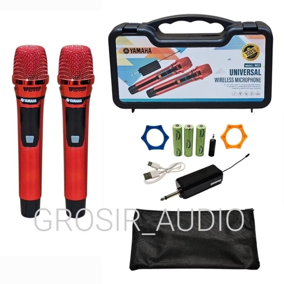 MIC WIRELESS YAMAHA 502 YAMAHA LX88 MICROPHONE WIRELESS YAMAHA LX 88 MIC YAMAHA-502 DENGAN 2 MIKROFO