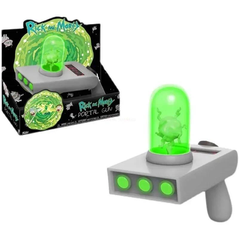Rick And Morty Figure Portal Gun Portal Game Replica Model Luminescence Toys Assembly Toy 1:1 Anime 