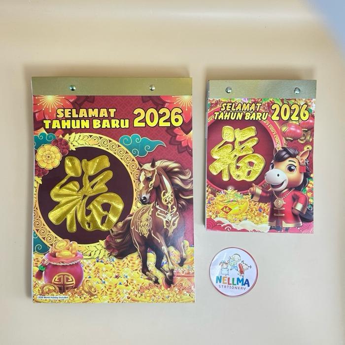 Kalender Harian Besar 2026 Kalender Model sobek harian Tahun 2026 shio Kuda - HARIAN BESAR 2026 TH T