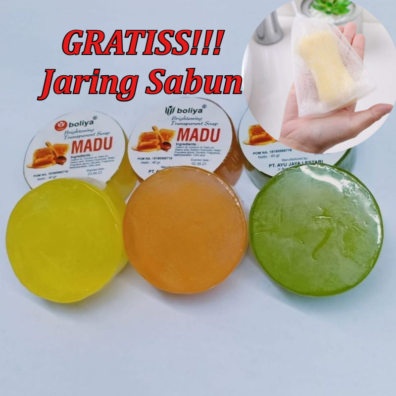 SABUN MADU BOLIYA BPOM + JARING SABUN