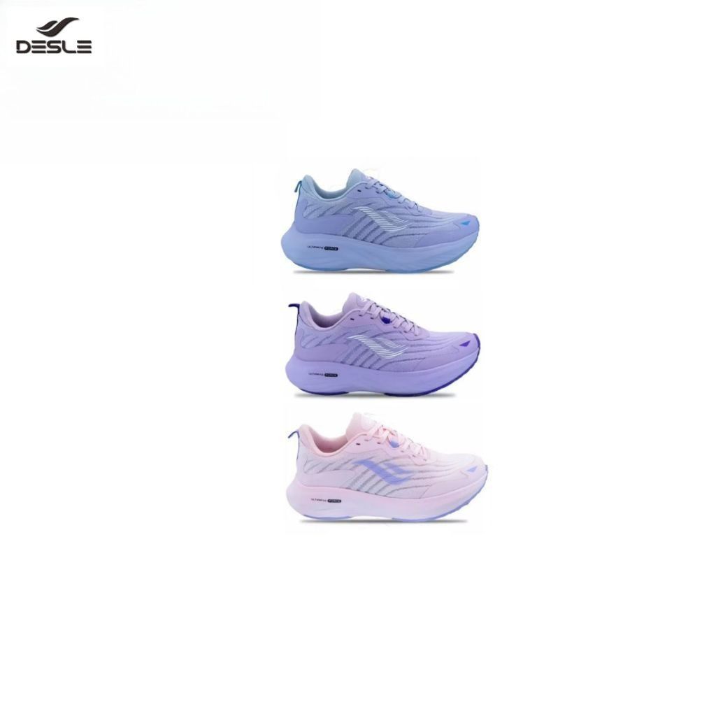 SEPATU RUNNING DESLE GEYA PINK & LILAC UNGU 100% ORIGINAL