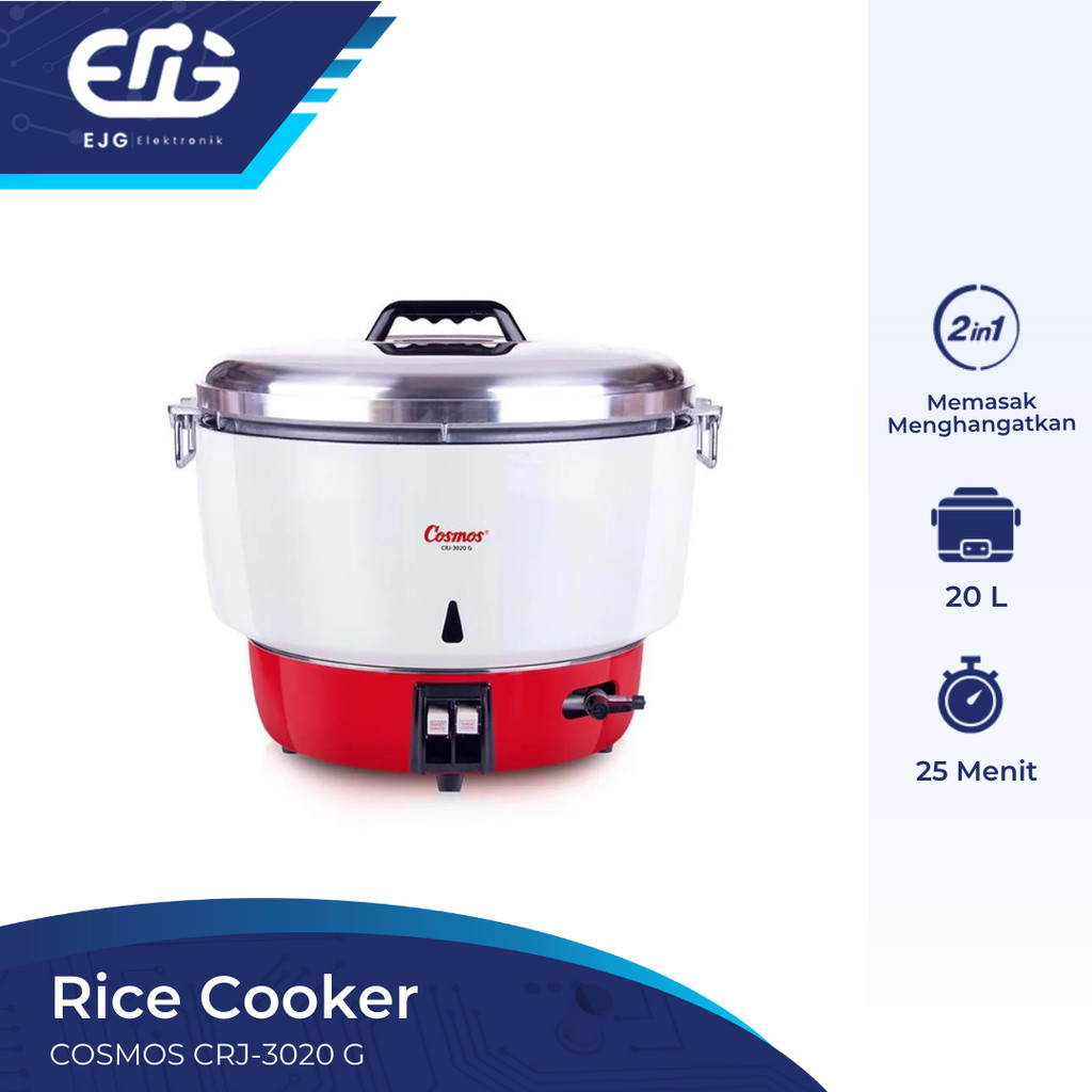 Cosmos Gas Rice Cooker (Dengan Gas LPG) Kapasitas Besar 20 Liter + Rice
