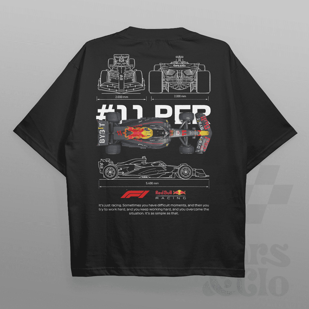 Cars and Clo - Regular Fit Black - F1 RedBull Blueprint T-Shirt