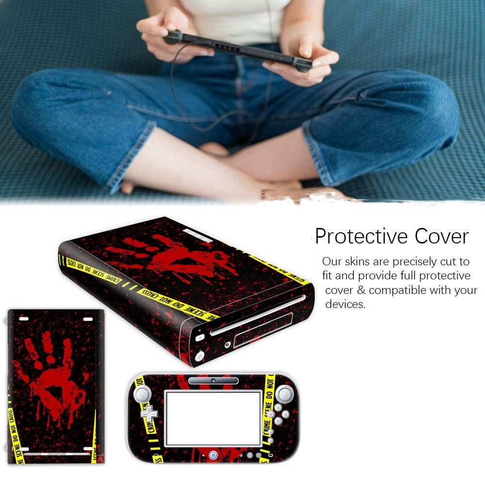Vinyl Skin for Nintendo Wii U Protective Cover Decal Wrapping Cover Game Console Decor Stickers Y Fu