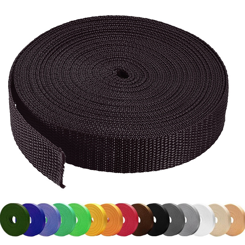 10 Yards 25mm Polypropylene Webbing Strap Belt Tape Heavyweight Strapping Band for Outdoor Tent Acce