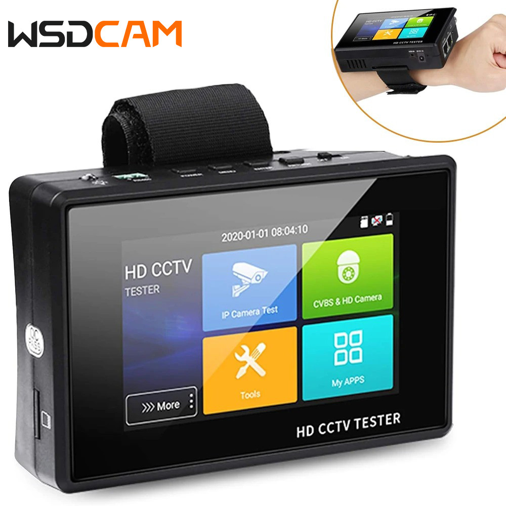 CCTV Tester 4 In Portable Wrist IP Camera Tester CCTV Tester 4K H.265 IP CVBS CVI TVI AHD Analog Cam