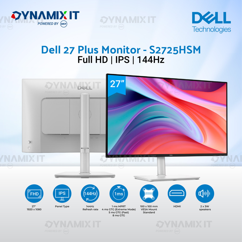 Monitor Dell S2725HSM 27" Plus QHD USB-C Monitor
