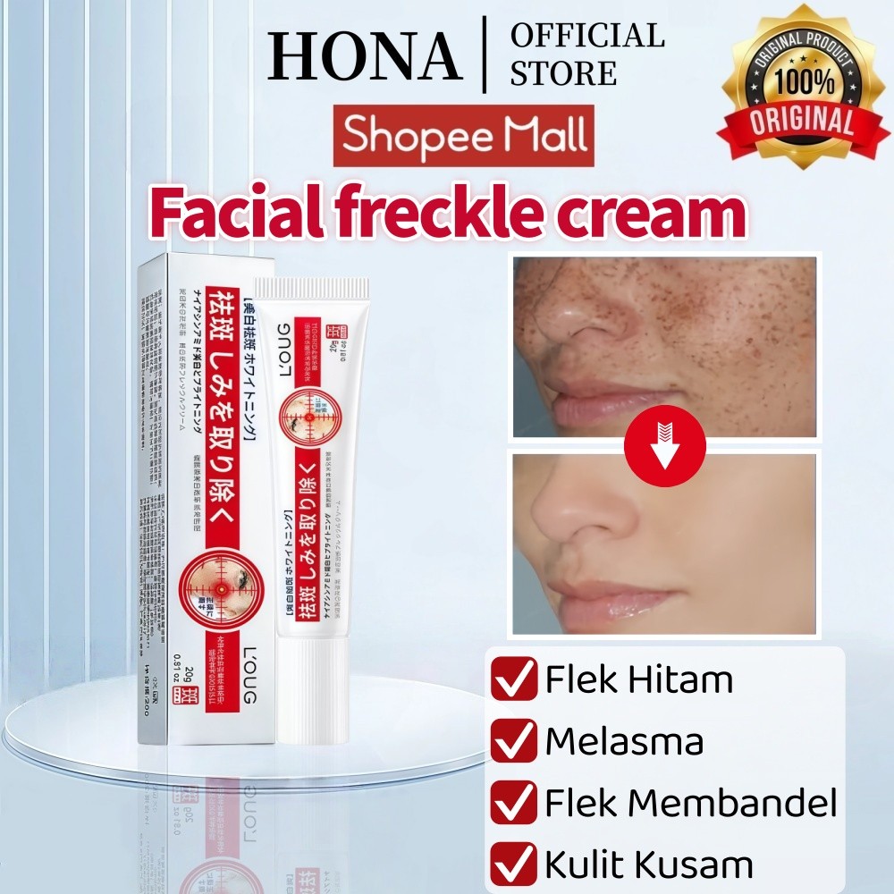 HONA - Krim Pemutih Noda Bintik-bintik Menghilangkan Flek Hitam Krim Anti Bintik-bintik Niacinamide 